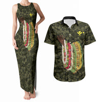 Hawaii Lei Kamehameha Couples Matching Tank Maxi Dress and Hawaiian Shirt Melemele Seamless Pattern Hibiscus Flower LT9 Yellow - Polynesian Pride