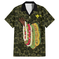 Hawaii Lei Kamehameha Family Matching Long Sleeve Bodycon Dress and Hawaiian Shirt Melemele Seamless Pattern Hibiscus Flower LT9 Dad's Shirt - Short Sleeve Yellow - Polynesian Pride