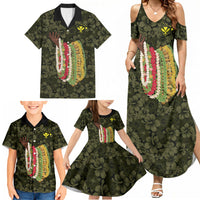 Hawaii Lei Kamehameha Family Matching Summer Maxi Dress and Hawaiian Shirt Melemele Seamless Pattern Hibiscus Flower LT9 - Polynesian Pride