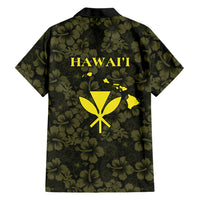 Hawaii Lei Kamehameha Family Matching Summer Maxi Dress and Hawaiian Shirt Melemele Seamless Pattern Hibiscus Flower LT9 Dad's Shirt - Long Sleeve Yellow - Polynesian Pride