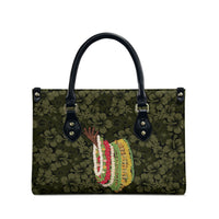 Hawaii Lei Kamehameha Leather Bag Melemele Seamless Pattern Hibiscus Flower LT9 - Polynesian Pride