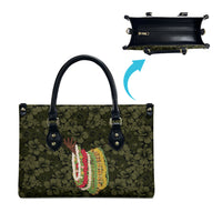 Hawaii Lei Kamehameha Leather Bag Melemele Seamless Pattern Hibiscus Flower LT9 - Polynesian Pride