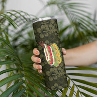 Hawaii Lei Kamehameha Skinny Tumbler Melemele Seamless Pattern Hibiscus Flower