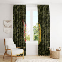 Hawaii Lei Kamehameha Window Curtain Melemele Seamless Pattern Hibiscus Flower LT9 - Polynesian Pride