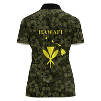 Hawaii Lei Kamehameha Women Polo Shirt Melemele Seamless Pattern Hibiscus Flower