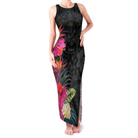 Hafa Adai Guam Family Matching Tank Maxi Dress and Hawaiian Shirt Tropical Flowers Colorful Vibes