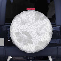 Samoa Lotu Tamaiti Spare Tire Cover White Sun Day Beauty Hibiscus Ver01