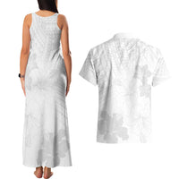 Samoa Lotu Tamaiti Couples Matching Tank Maxi Dress and Hawaiian Shirt White Sun Day Beauty Hibiscus Ver02