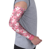 Give Cancer The Boot Pink Cowgirl Arm Sleeves Western Aloha Hibiscus Paniolo Heritage Floral LT9 - Polynesian Pride
