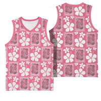 Give Cancer The Boot Pink Cowgirl Basketball Jersey Western Aloha Hibiscus Paniolo Heritage Floral LT9 - Polynesian Pride
