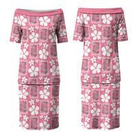 Give Cancer The Boot Pink Cowgirl Couples Matching Puletasi and Hawaiian Shirt Western Aloha Hibiscus Paniolo Heritage Floral LT9 - Polynesian Pride