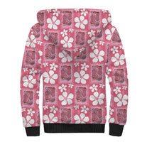 Give Cancer The Boot Pink Cowgirl Sherpa Hoodie Western Aloha Hibiscus Paniolo Heritage Floral LT9 - Polynesian Pride