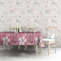 Give Cancer The Boot Pink Cowgirl Tablecloth Western Aloha Hibiscus Paniolo Heritage Floral LT9 - Polynesian Pride