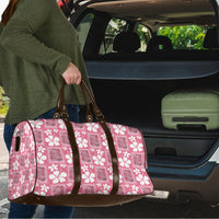 Give Cancer The Boot Pink Cowgirl Travel Bag Western Aloha Hibiscus Paniolo Heritage Floral LT9 - Polynesian Pride
