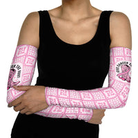Give Cancer The Boot Pink Cowgirl Arm Sleeves Hawaiian Paniolo Mixed Quilt Pattern Style LT9 - Polynesian Pride