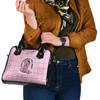 Give Cancer The Boot Pink Cowgirl Shoulder Handbag Hawaiian Paniolo Mixed Quilt Pattern Style LT9 - Polynesian Pride