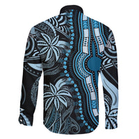 polynesia-dashiki-family-matching-short-sleeve-bodycon-dress-and-hawaiian-shirt-polynesia-and-africa-traditional-special-together-blue