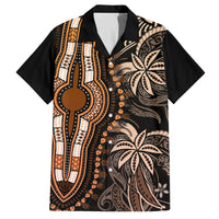 Polynesia Dashiki Family Matching Off Shoulder Short Dress and Hawaiian Shirt Polynesia and Africa Traditional Special Together Gold LT9 Dad's Shirt - Short Sleeve Gold - Polynesian Pride