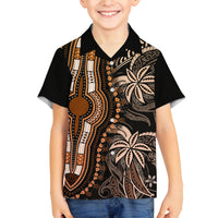 Polynesia Dashiki Family Matching Off Shoulder Short Dress and Hawaiian Shirt Polynesia and Africa Traditional Special Together Gold LT9 Son's Shirt Gold - Polynesian Pride