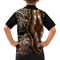 Polynesia Dashiki Family Matching Tank Maxi Dress and Hawaiian Shirt Polynesia and Africa Traditional Special Together Gold LT9 - Polynesian Pride