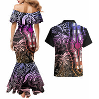 Polynesia Dashiki Couples Matching Mermaid Dress and Hawaiian Shirt Polynesia and Africa Traditional Special Together Pastel LT9 - Polynesian Pride