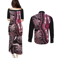 polynesia-dashiki-couples-matching-puletasi-dress-and-long-sleeve-button-shirts-polynesia-and-africa-traditional-special-together-pink