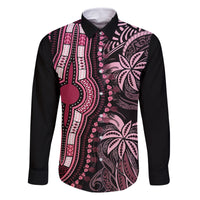 polynesia-dashiki-family-matching-summer-maxi-dress-and-hawaiian-shirt-polynesia-and-africa-traditional-special-together-pink