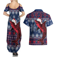 Samoa Manuia Le Kirisimasi Couples Matching Summer Maxi Dress and Hawaiian Shirt Samoan Fishing Tribal Pattern Christmas Vibe LT9 - Polynesian Pride