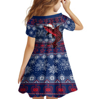 Samoa Manuia Le Kirisimasi Family Matching Off Shoulder Short Dress and Hawaiian Shirt Samoan Fishing Tribal Pattern Christmas Vibe LT9 - Polynesian Pride