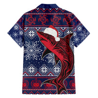 Samoa Manuia Le Kirisimasi Family Matching Off Shoulder Short Dress and Hawaiian Shirt Samoan Fishing Tribal Pattern Christmas Vibe LT9 - Polynesian Pride
