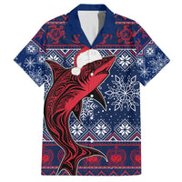 Samoa Manuia Le Kirisimasi Family Matching Summer Maxi Dress and Hawaiian Shirt Samoan Fishing Tribal Pattern Christmas Vibe LT9 Dad's Shirt - Short Sleeve Red - Polynesian Pride