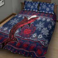 Samoa Manuia Le Kirisimasi Quilt Bed Set Samoan Fishing Tribal Pattern Christmas Vibe LT9 - Polynesian Pride