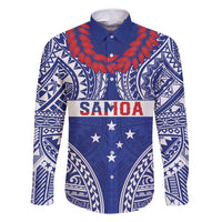 Personalised Toa Samoa Rugby Spirit Family Matching Off Shoulder Maxi Dress and Hawaiian Shirt Blue Samoan Tribal Pattern - Polynesian Pride