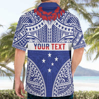 Personalised Toa Samoa Rugby Spirit Hawaiian Shirt Blue Samoan Tribal Pattern - Polynesian Pride