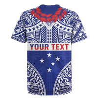 Personalised Toa Samoa Rugby Spirit Rugby Jersey Blue Samoan Tribal Pattern - Polynesian Pride