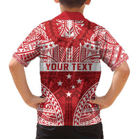 Personalised Toa Samoa Rugby Spirit Hawaiian Shirt Red Samoan Tribal Pattern - Polynesian Pride