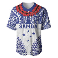 Personalised Toa Samoa Rugby Spirit Baseball Jersey White Samoan Tribal Pattern - Polynesian Pride