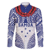 Personalised Toa Samoa Rugby Spirit Family Matching Off Shoulder Maxi Dress and Hawaiian Shirt White Samoan Tribal Pattern - Polynesian Pride