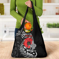 ANZAC Day Aotearoa Silver Fern Maori Personalised Grocery Bag