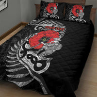 ANZAC Day Aotearoa Silver Fern Maori Personalised Quilt Bed Set