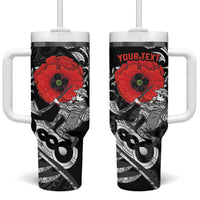 ANZAC Day Aotearoa Silver Fern Maori Personalised Tumbler With Handle