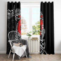 ANZAC Day Aotearoa Silver Fern Maori Personalised Window Curtain