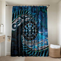 New Zealand Darts Personalised Bathroom Set Aotearoa Silver Fern Blue Papua Shell Spirit - Polynesian Pride