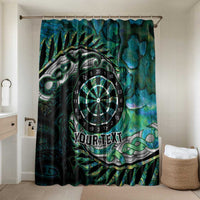 New Zealand Darts Personalised Bathroom Set Aotearoa Silver Fern Green Papua Shell Spirit - Polynesian Pride