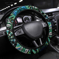 New Zealand Darts Steering Wheel Cover Aotearoa Silver Fern Green Papua Shell Spirit