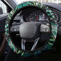 New Zealand Darts Steering Wheel Cover Aotearoa Silver Fern Green Papua Shell Spirit