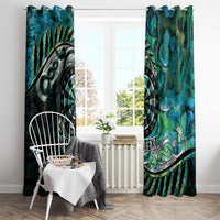 New Zealand Darts Personalised Window Curtain Aotearoa Silver Fern Green Papua Shell Spirit