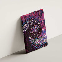 New Zealand Darts Personalised Canvas Wall Art Aotearoa Silver Fern Pink Papua Shell Spirit
