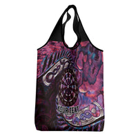 New Zealand Darts Personalised Grocery Bag Aotearoa Silver Fern Pink Papua Shell Spirit