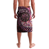 New Zealand Darts Personalised Lavalava Aotearoa Silver Fern Pink Papua Shell Spirit